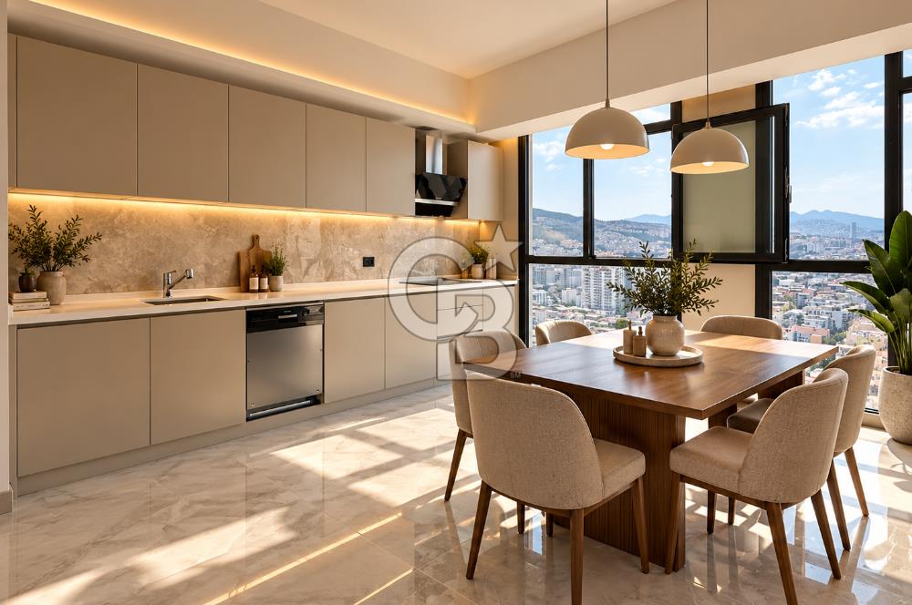 BORNOVA YEŞİLOVA İKON LIVE | 5+1 LOFT DUBLEKS | 475 M² | KÖRFEZ & ŞEHİR MANZARALI