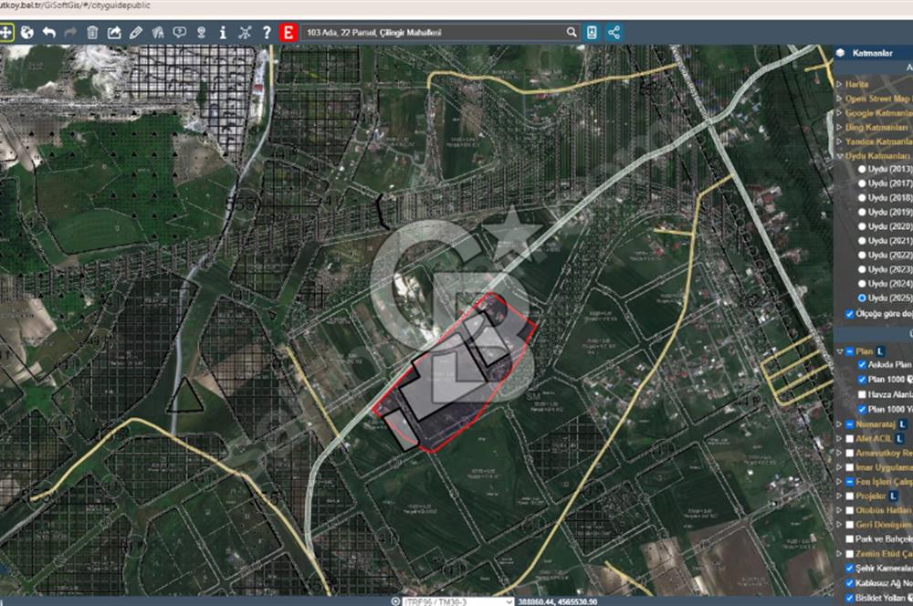 ÇİLİNGİR YENİŞEHİR İMAR PLANLARI İÇERİSİNDE SATILIK 2080 M2