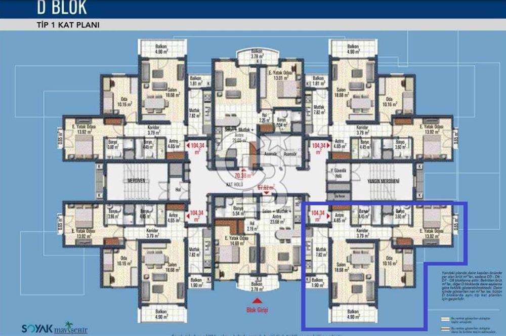 Mavişehir Soyak B Etap Havuz & Peyzaj Satılık 2+1 104 M² Daire
