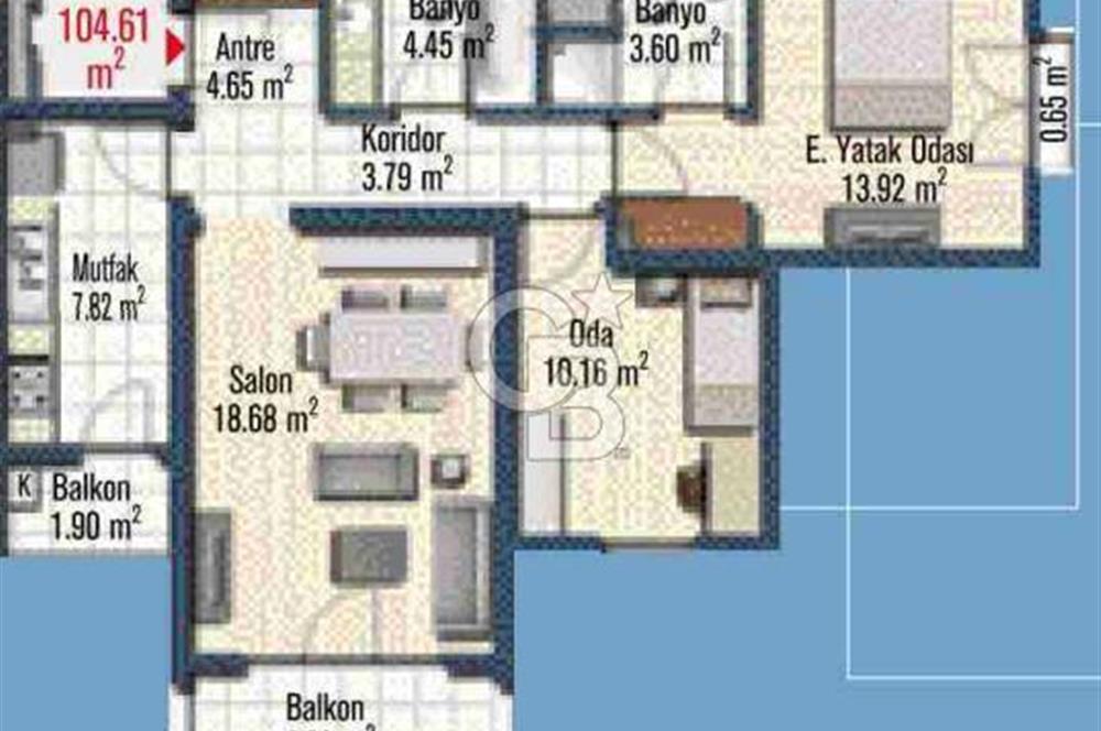 Mavişehir Soyak B Etap Havuz & Peyzaj Satılık 2+1 104 M² Daire