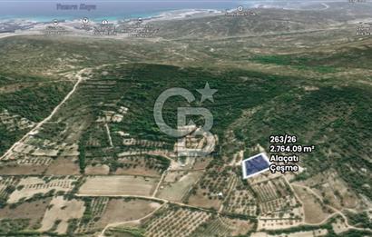ÇEŞME ALAÇATI PORTA YAKIN, DENİZ MANZARALI SATILIK FIRSAT ARAZİ
