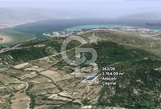 ÇEŞME ALAÇATI PORTA YAKIN, DENİZ MANZARALI SATILIK FIRSAT ARAZİ - 1 - 376505