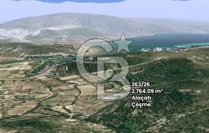 ÇEŞME ALAÇATI PORTA YAKIN, DENİZ MANZARALI SATILIK FIRSAT ARAZİ