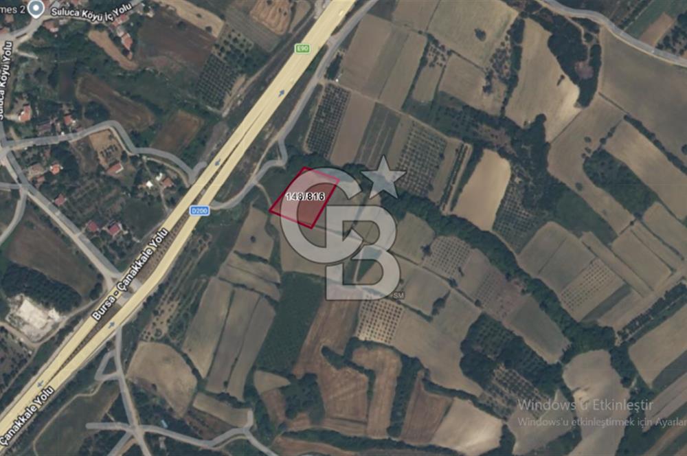 LAPSEKİ SULUCADA 3.567 M² SATILIK TARLA
