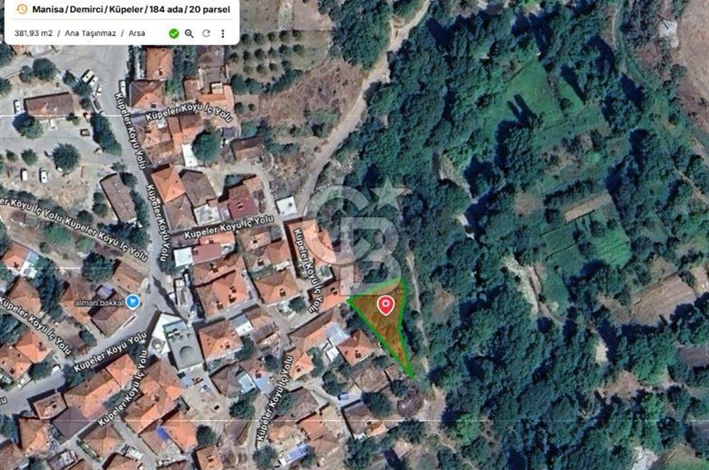 MANİSA DEMİRCİ KÜPELER'DE 381 m² KÖYİÇİ İMARLI SATILIK ARSA