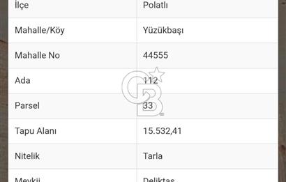 ANKARA POLATLI'DA SATILIK 15.532 M2 ARAZİ