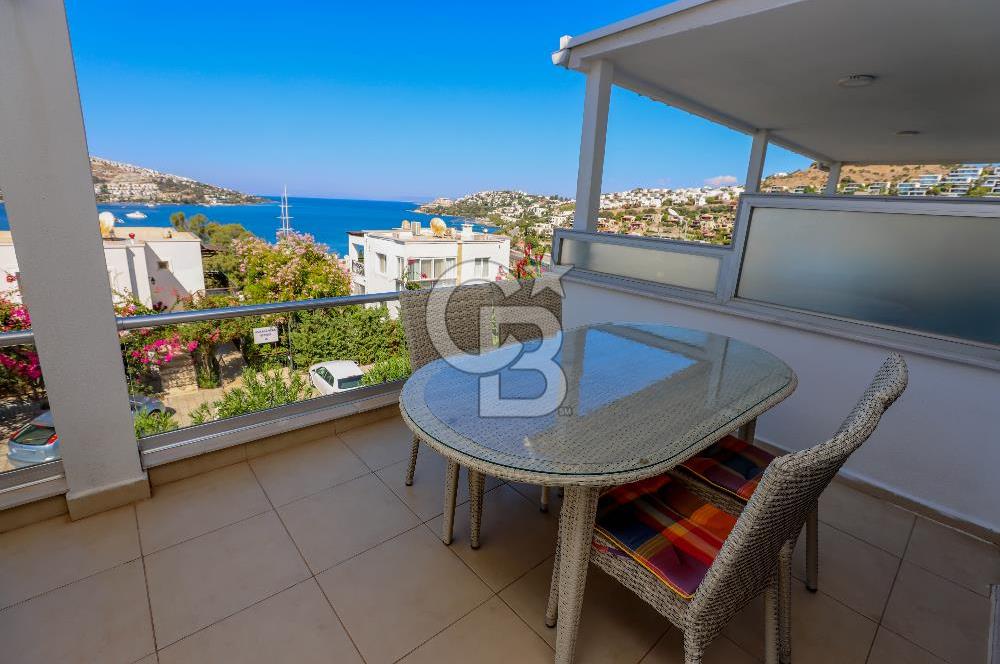 Bodrum Gündoğan Merkezde  Deniz Manzaralı Yenilenmiş 4+2 Tripleks