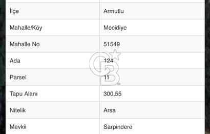 YALOVA ARMUTLU'DA DENİZ MANZARALI, VİLLA İMARLI ARSA