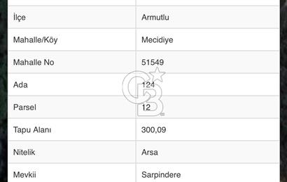 YALOVA ARMUTLUDA DENİZ MANZARALI 601 M2 SATILIK ARSA