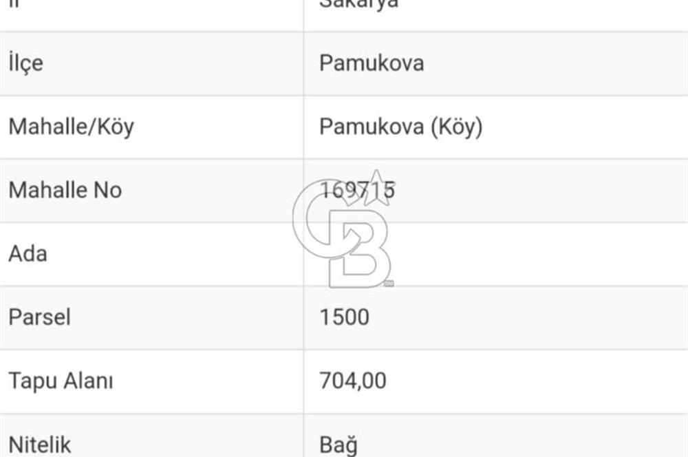 SAKARYA PAMUKOVA GİRİŞİNDE YATIRIMLIK 704 MT MERKEZİ KONUM
