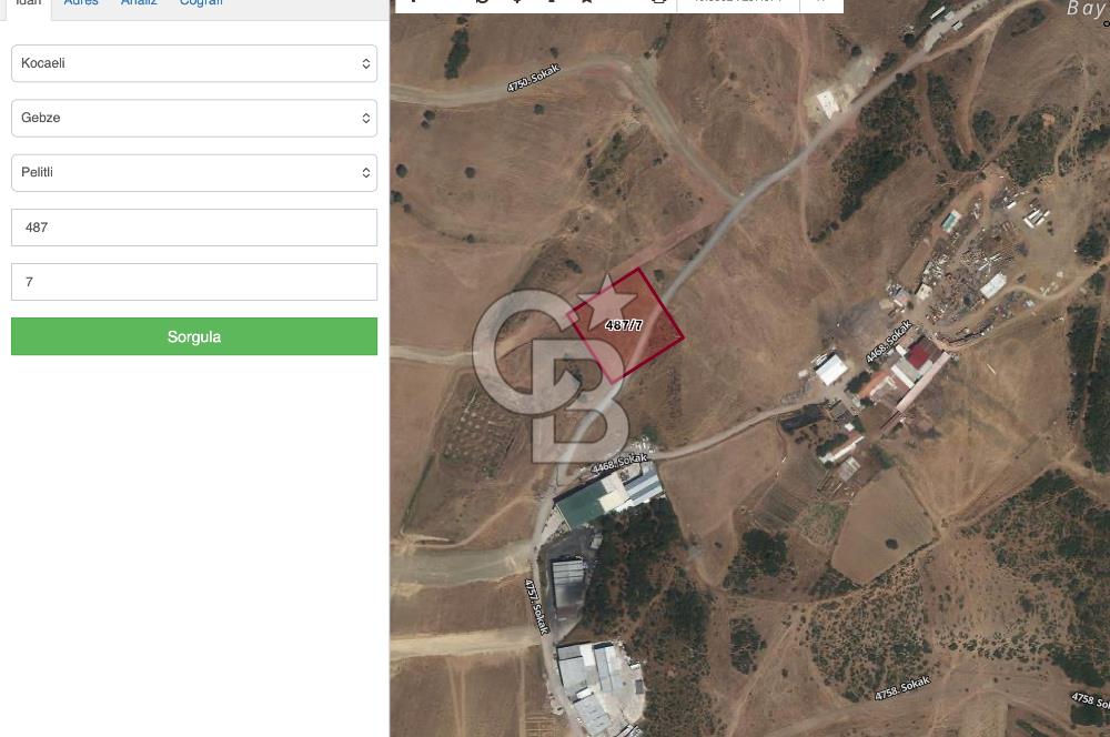 Gebze Sanayi ve Lojistik Aksında | 4582,43 m² Satılık Arsa