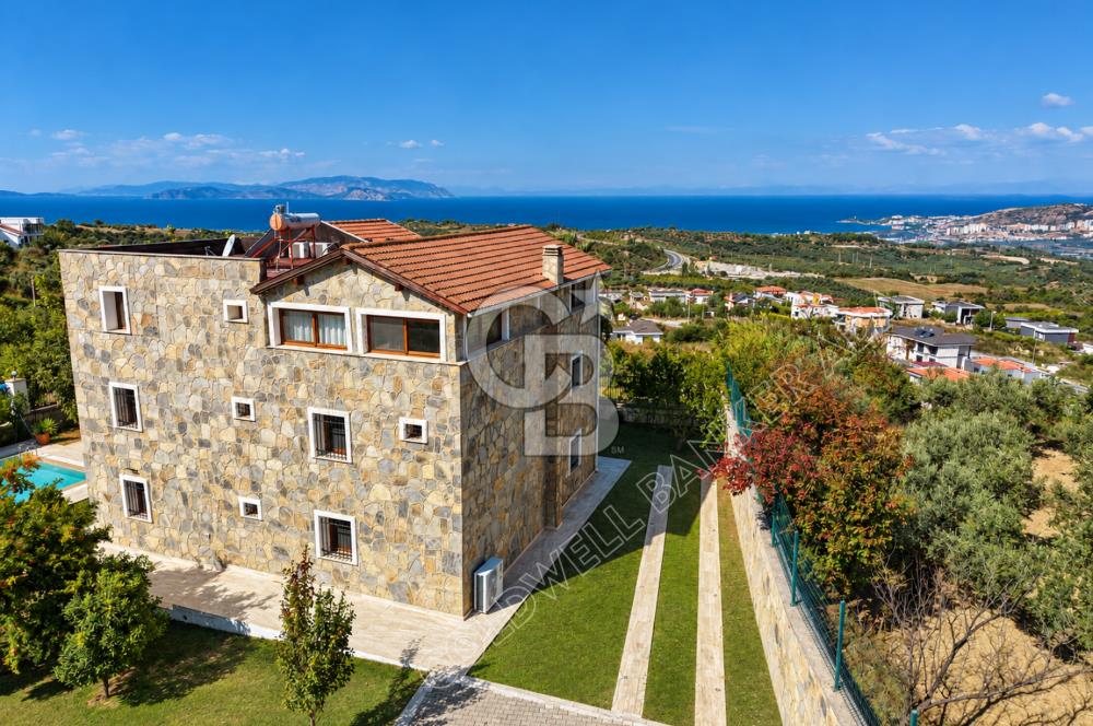 Kuşadası Yaylaköy’de Full Deniz Manzaralı, Zeytinlik İçerisinde Satılık Özel Malikane