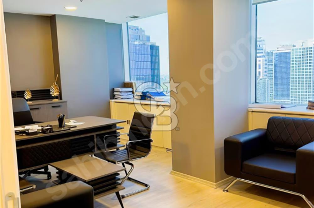 Maslak Beybi Giz plaza 250m2 full dekorasyonlu 14. Kat kiralık