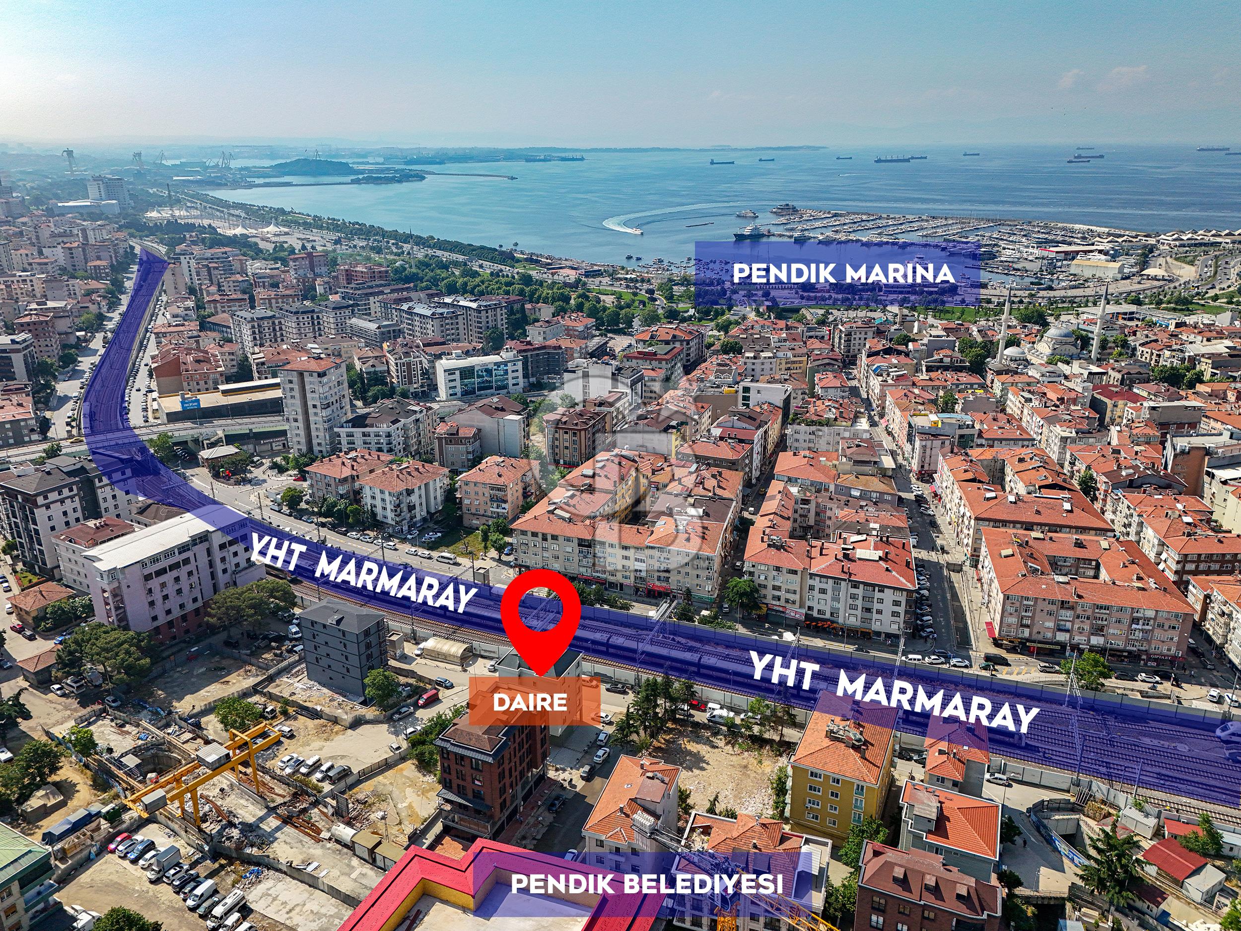 YENİ PENDİK BEL. YANINDA MARMARAYA KOMŞU 1+1 KİRALIK 55M2 DAİRE