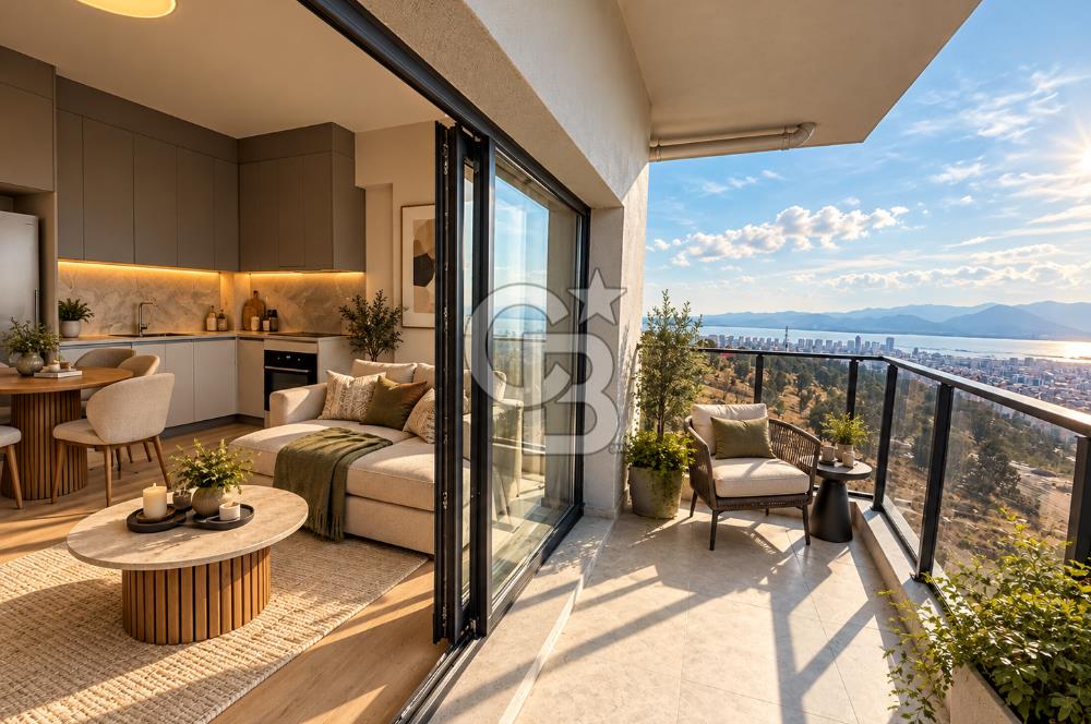 ÇİĞLİ İZKENT'TE HAVUZLU SİTE İÇERİSİNDE 1+1 55M2 SATILIK LÜKS DAİRE