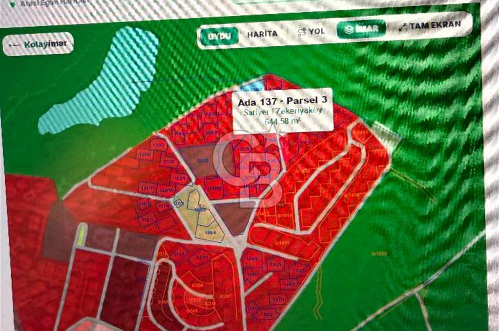 Sarıyer Zekeriyaköy'de 645m² Satılık Tarla