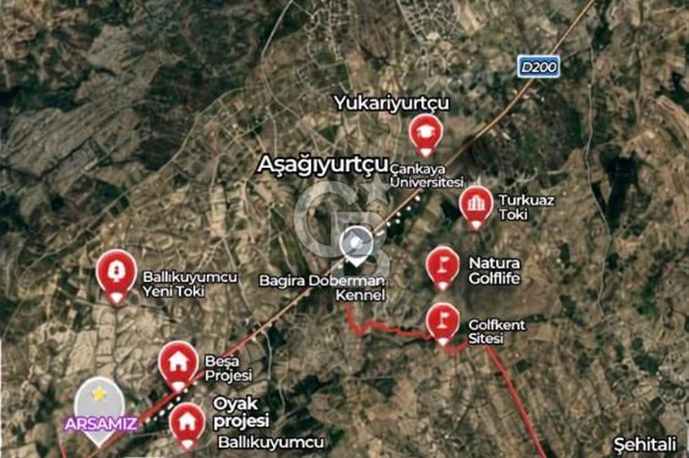 Eskişehir yoluna sınır fırsat 1+1 getirili arsa