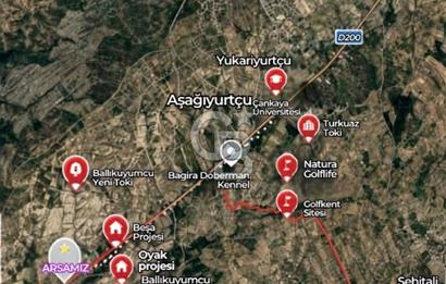 Eskişehir yoluna sınır fırsat 1+1 getirili arsa
