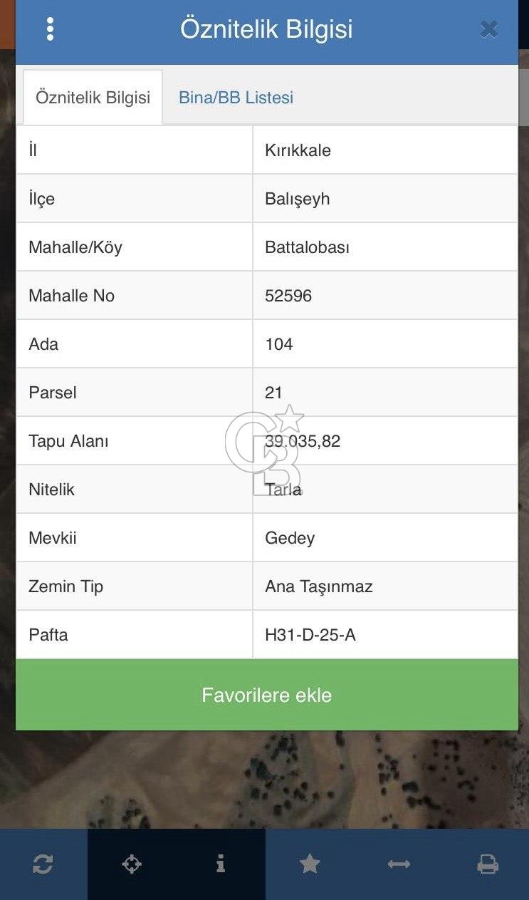 KIRIKKALE/BALIŞEYH/BATTALOBASI KÖYÜ SATILIK TARLA