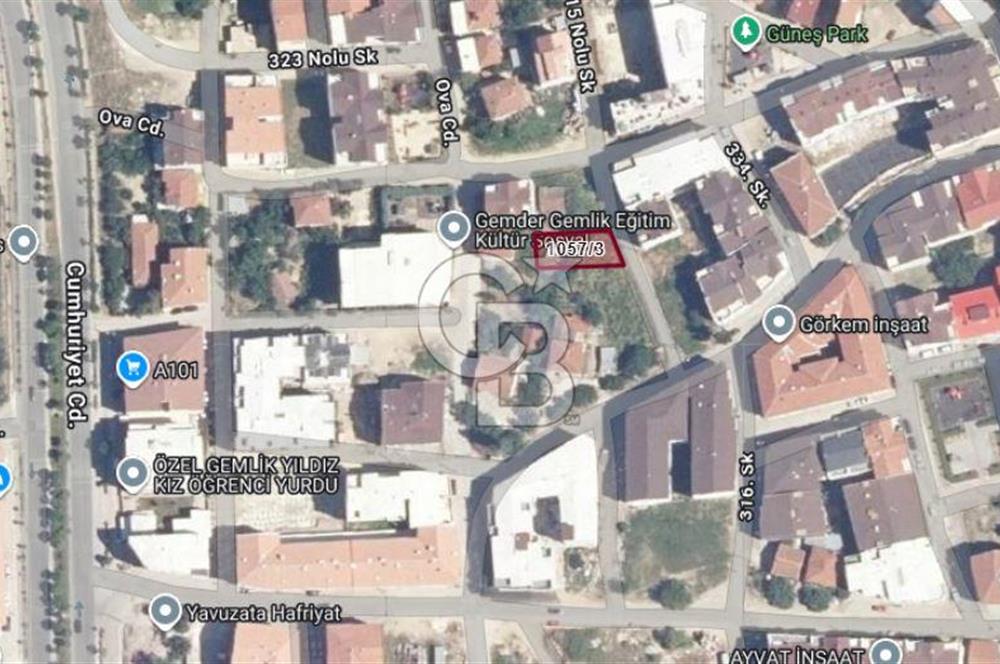 Gemlik Eşref Dinçer Mah. 3 kat imarlı satılık arsa