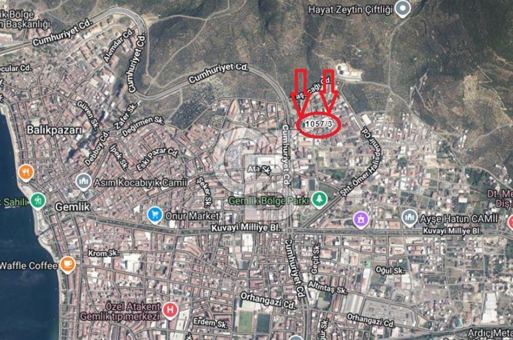 Gemlik Eşref Dinçer Mah. 3 kat imarlı satılık arsa