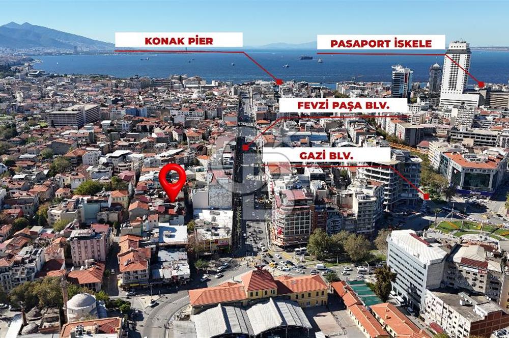 İzmir Konak Basmane Satılık 700 m² Komple Bina