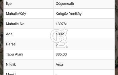 0.50 EMSAL VİLLA İMARLI