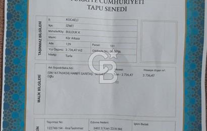 KOCAELİ İZMİT YOLA CEPHELİ İMARA YAKIN TARLA