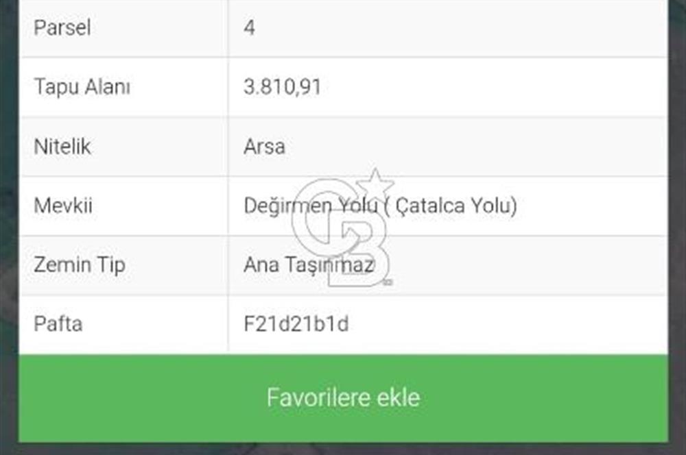 BÜYÜKÇEKMECEDE KONUMU ÇOK GÜZEL SATILIK ARSA