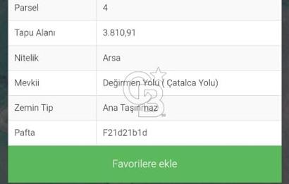 BÜYÜKÇEKMECEDE KONUMU ÇOK GÜZEL SATILIK ARSA
