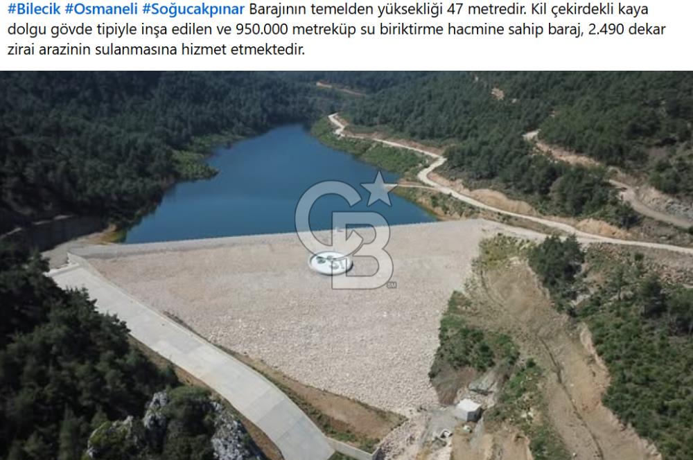 Bilecik Osmaneli Soğucakpınar'da Satılık 4.500 m² Sulu Tarla
