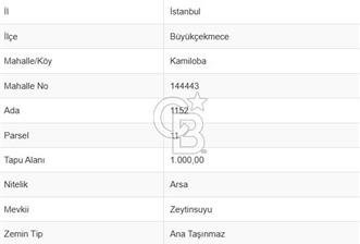 Büyükçekmece Kamiloba'da Konut imarlı Arsa - 1 - 377802