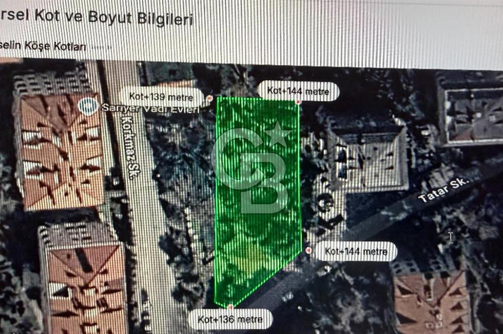 Sarıyer Zekeriyaköy mahallesi 1.634 m2 satılık taşınmaz