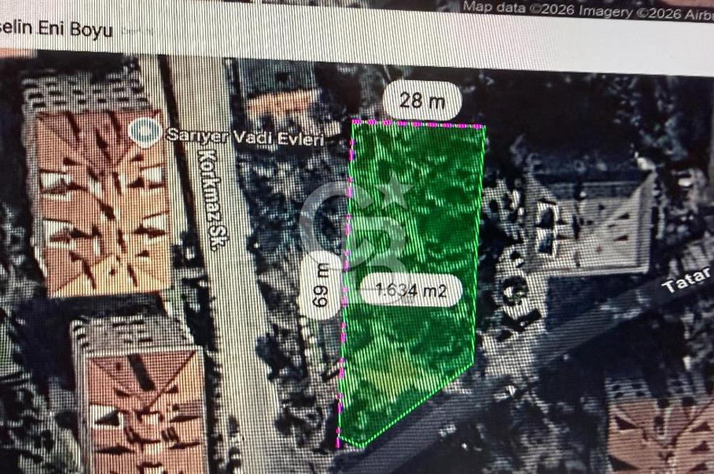Sarıyer Zekeriyaköy mahallesi 1.634 m2 satılık taşınmaz