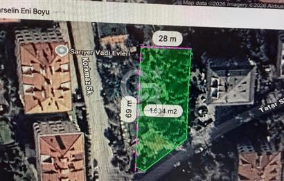 Sarıyer Zekeriyaköy mahallesi 1.634 m2 satılık taşınmaz