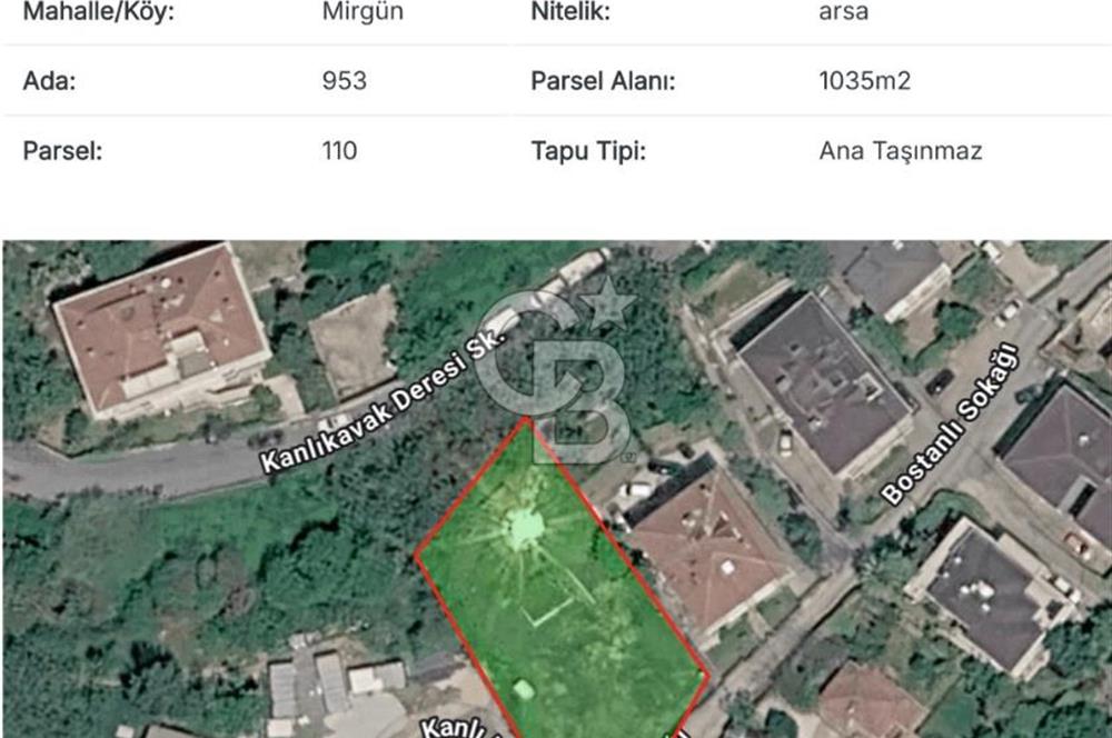 Sarıyer Mirgün'de 1.035m² Boğaziçi Öngörünümlü Yatırımlık Arazi