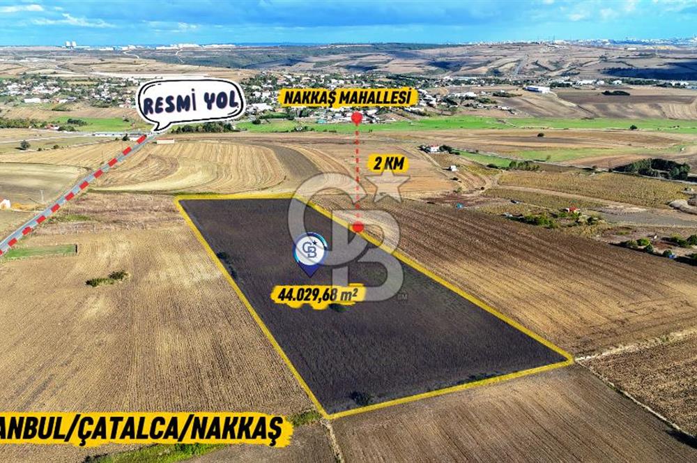 İstanbul Çatalca Nakkaşta 44 Dönümlük Arazi Fırsatı