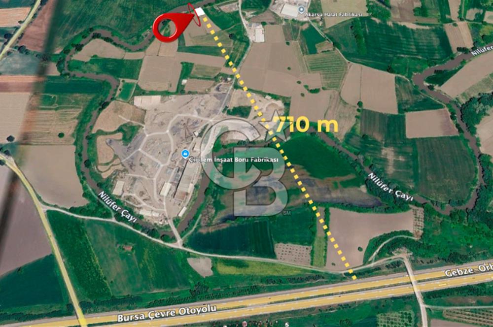 Bursa Mudanya Balabancık'ta 448,96 m² Müstakil Tapulu Tarla