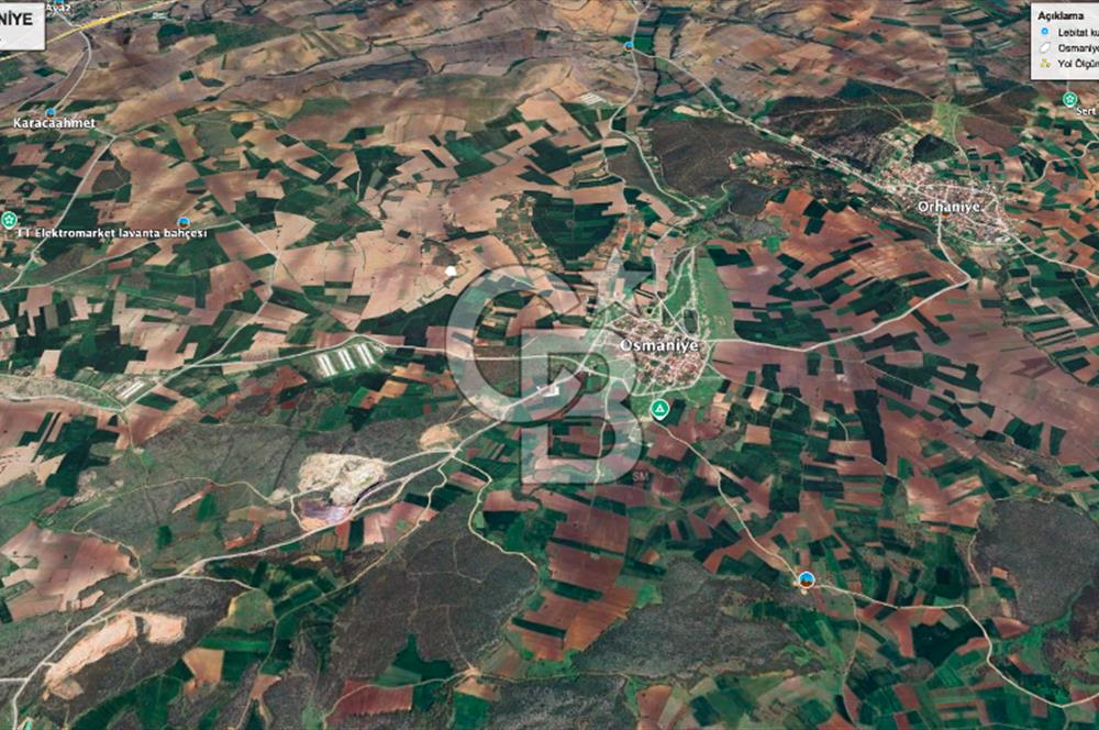 Bursa Yenişehir Osmaniye'de Satılık 2.892 m² Tarla