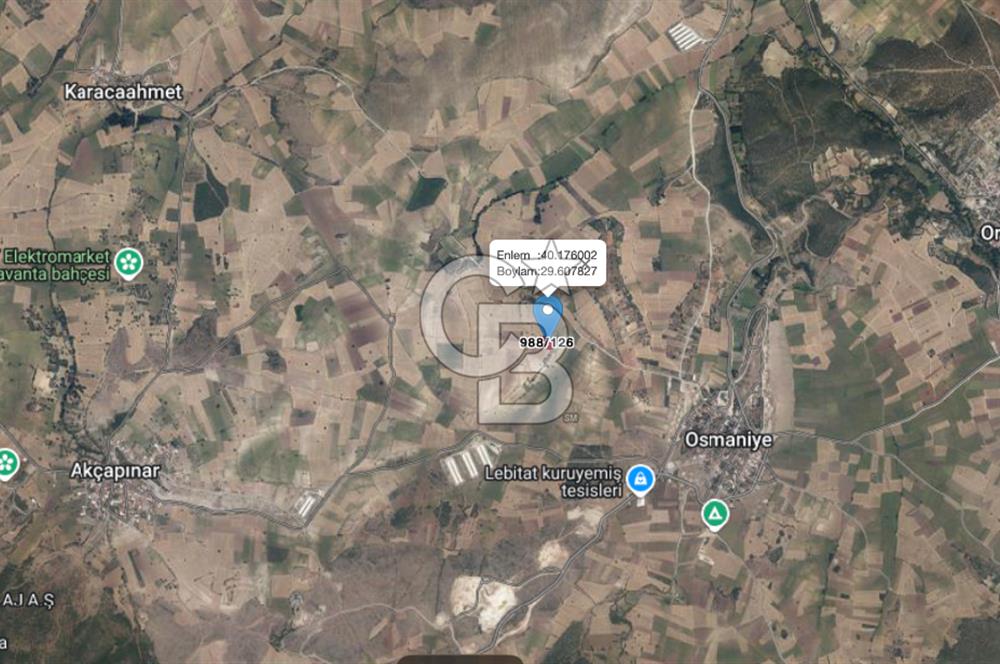 Bursa Yenişehir Osmaniye'de Satılık 2.892 m² Tarla