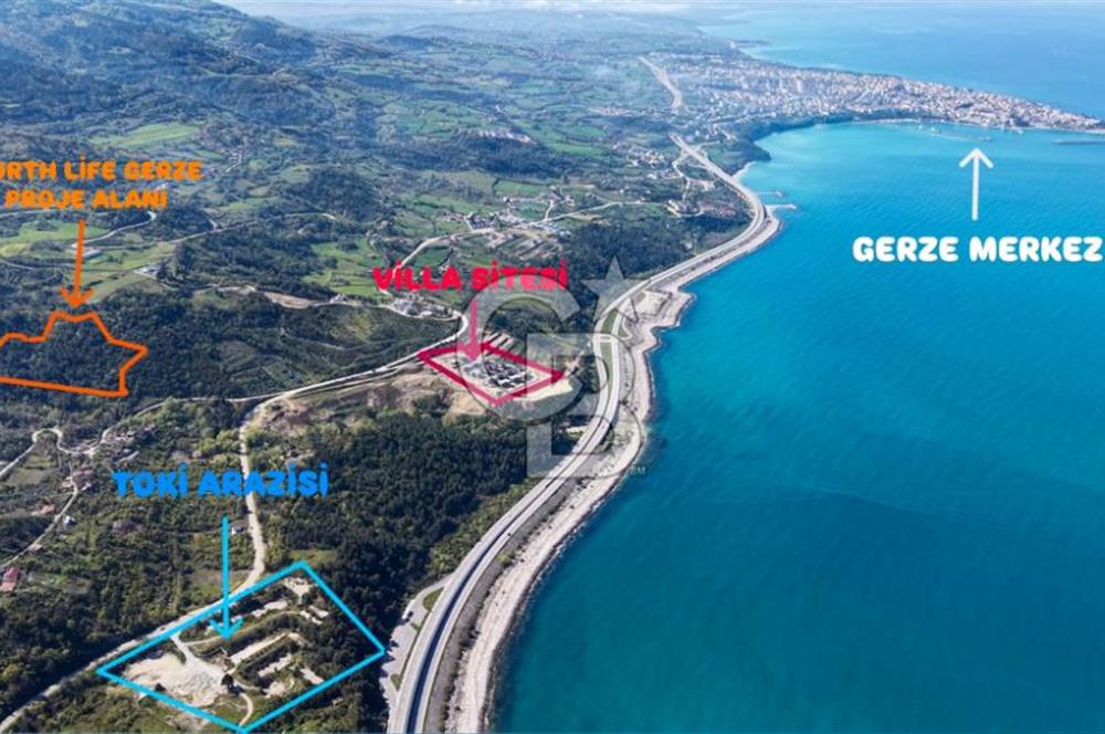 DENİZE 450 METRE MESAFEDE, İMARA CEPHE, DENİZ MANZARALI ARSALAR