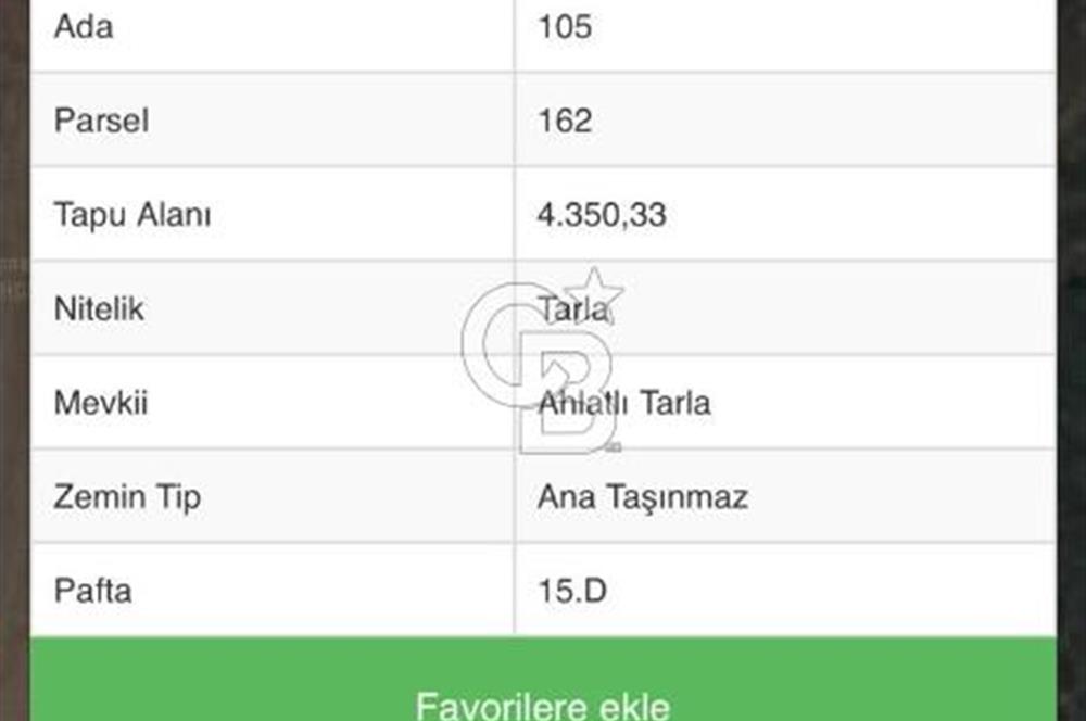 LAPSEKİ GÜRECİ KÖYÜNE YAKIN 4305 MT2 TEK TAPU ARSA
