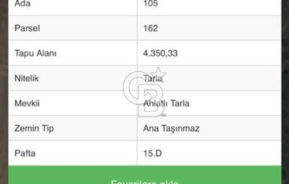 LAPSEKİ GÜRECİ KÖYÜNE YAKIN 4305 MT2 TEK TAPU ARSA