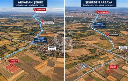 SİVRİHİSAR KAYMAZ'DA ANA YOLA YAKIN 5.696 M² YATIRIMLIK TARLA