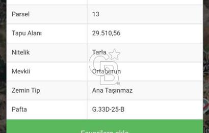 Çorum Merkez Seydim Yunusemre – Ortaburun Mevkii’nde 43.405,92 m² Satılık Tarla