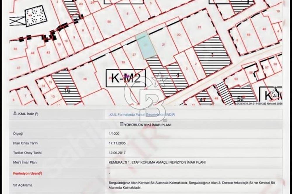KONAK KATLI OTOPARK ARKASI İMARLI ARSA
