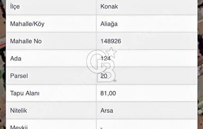 KONAK KATLI OTOPARK ARKASI İMARLI ARSA