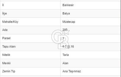 TEK TAPU TARLA -MÜSTECAP ALAN MEVKİİNDE YOLA CEPHE SATILIK TARLA