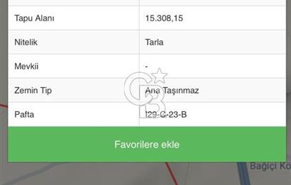 GÖLBAŞI SOĞULCAK TEK TAPU TAKASLI 15 DÖNÜM SATILIK TARLA