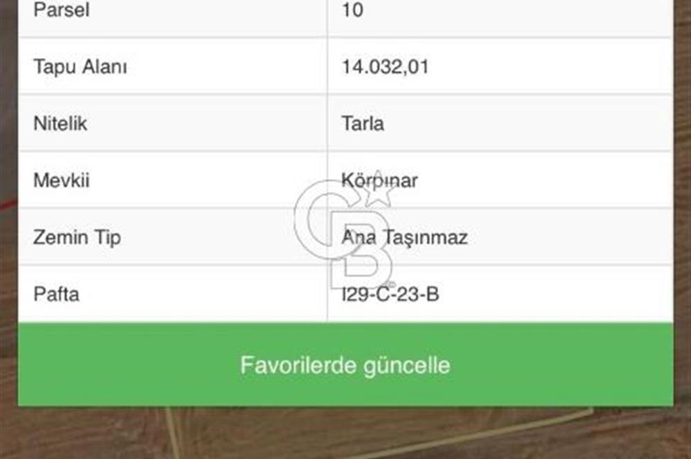 GÖLBAŞI BAĞİÇİ 14 DÖNÜM YATIRIMLIK TEK TAPU SATILIK TARLA